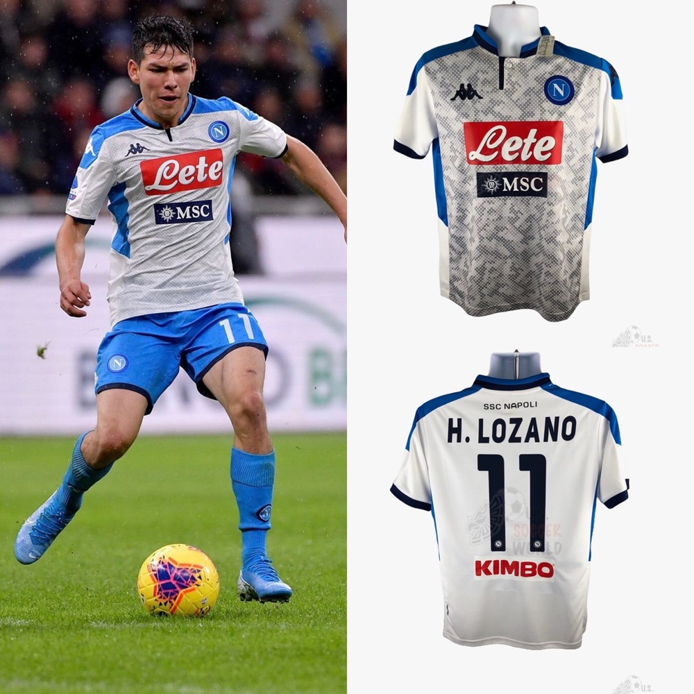 ⚽️ New H. Lozano #11 S.S.C. Napoli Men’s Away Soccer Jersey 🚨